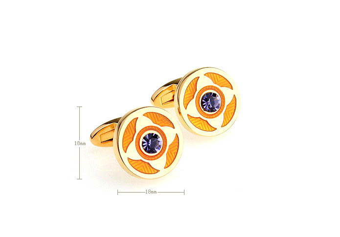 Gold Luxury Cufflinks Crystal Cufflinks Flags Wholesale & Customized  CL680965