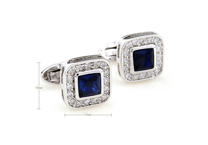 Blue White Cufflinks Crystal Cufflinks Wholesale & Customized  CL681116