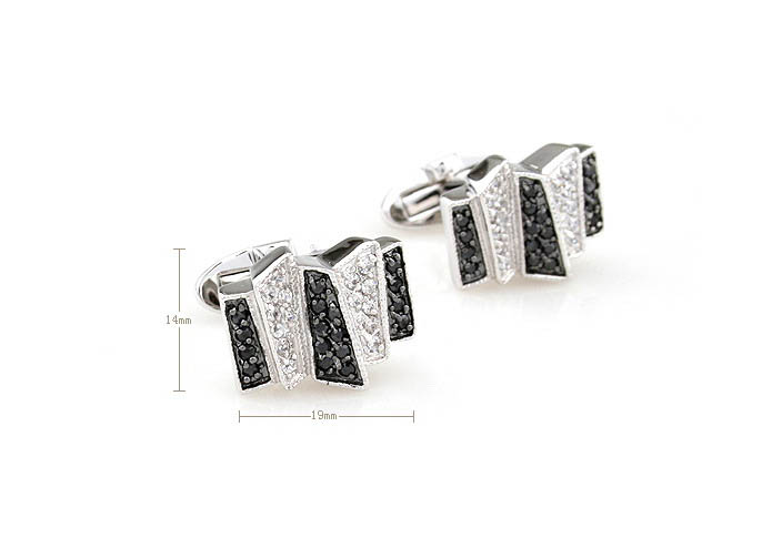  Black White Cufflinks Crystal Cufflinks Wholesale & Customized  CL690749