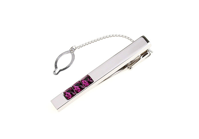  Purple Romantic Tie Clips Crystal Tie Clips Wholesale & Customized  CL850747
