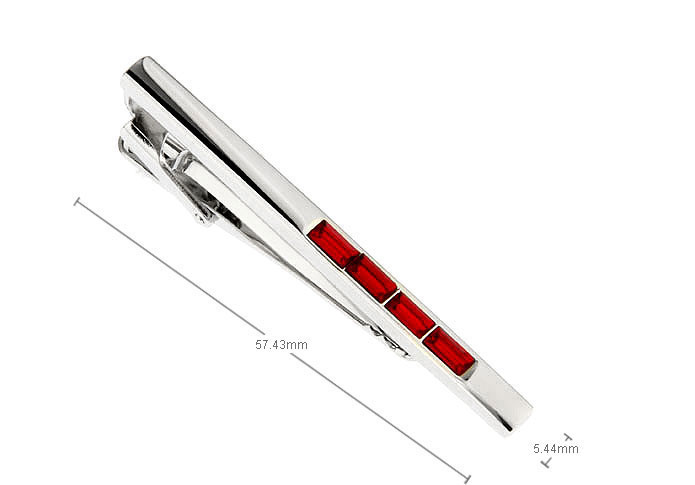  Red Festive Tie Clips Crystal Tie Clips Wholesale & Customized  CL850904