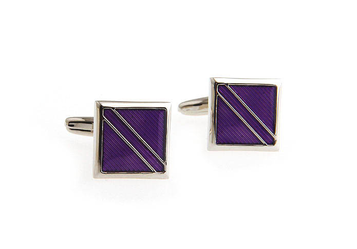  Purple Romantic Cufflinks Enamel Cufflinks Wholesale & Customized  CL640913