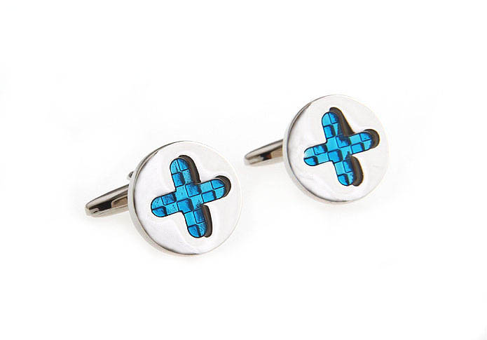 Cross Cufflinks  Blue Elegant Cufflinks Enamel Cufflinks Wholesale & Customized  CL640915