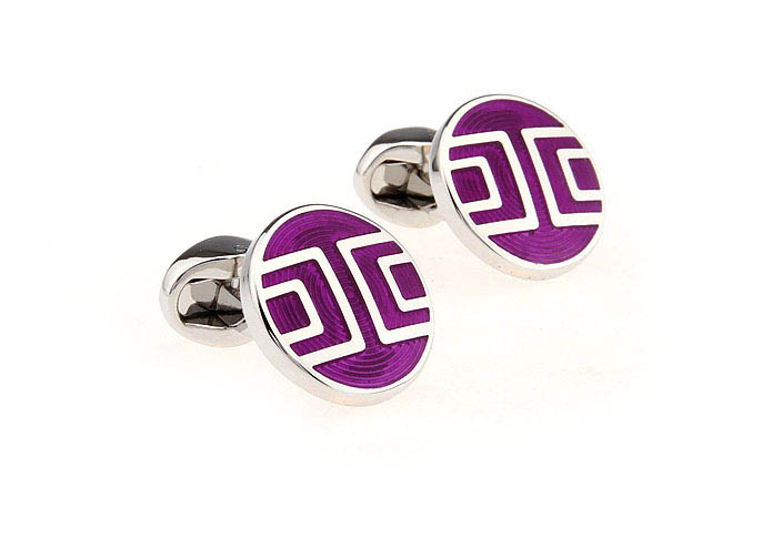  Purple Romantic Cufflinks Enamel Cufflinks Wholesale & Customized  CL651263