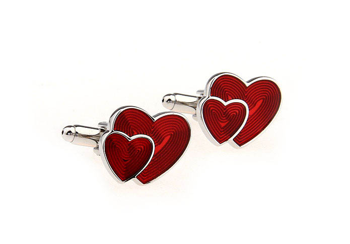 Valentine Girl Heart of India Cufflinks  Red Festive Cufflinks Enamel Cufflinks Recreation Wholesale & Customized  CL651279