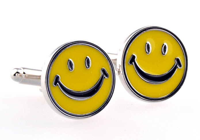 Smiling face Cufflinks  Multi Color Fashion Cufflinks Enamel Cufflinks Recreation Wholesale & Customized  CL653193