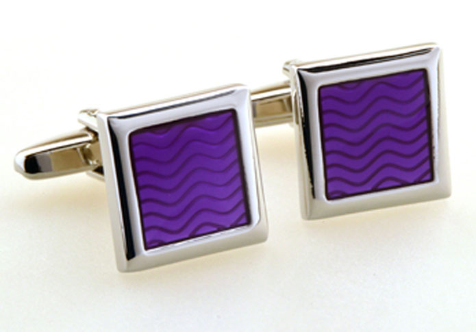 Purple Romantic Cufflinks Enamel Cufflinks Wholesale & Customized CL655218