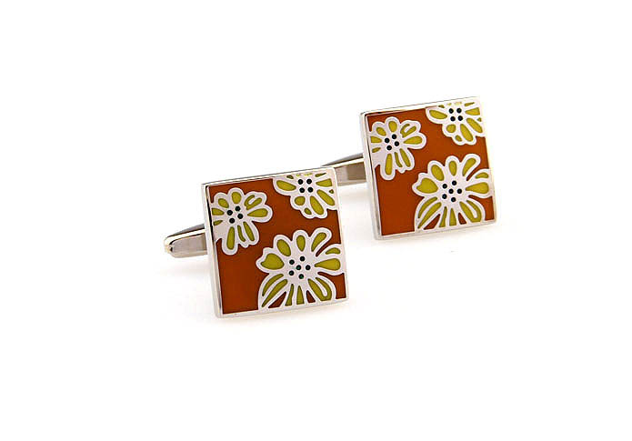 Flower Cufflinks  Multi Color Fashion Cufflinks Enamel Cufflinks Funny Wholesale & Customized  CL662095