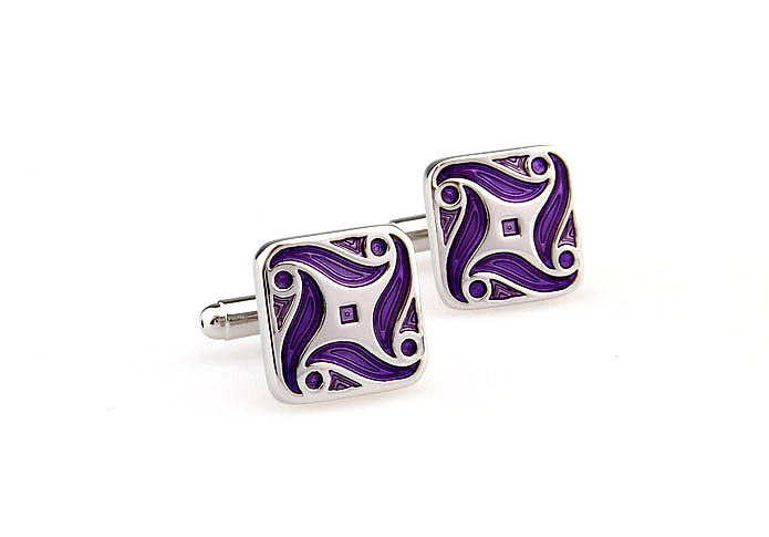  Purple Romantic Cufflinks Enamel Cufflinks Wholesale & Customized  CL662106
