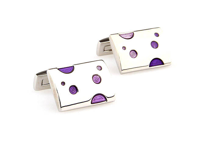  Purple Romantic Cufflinks Enamel Cufflinks Wholesale & Customized  CL662173