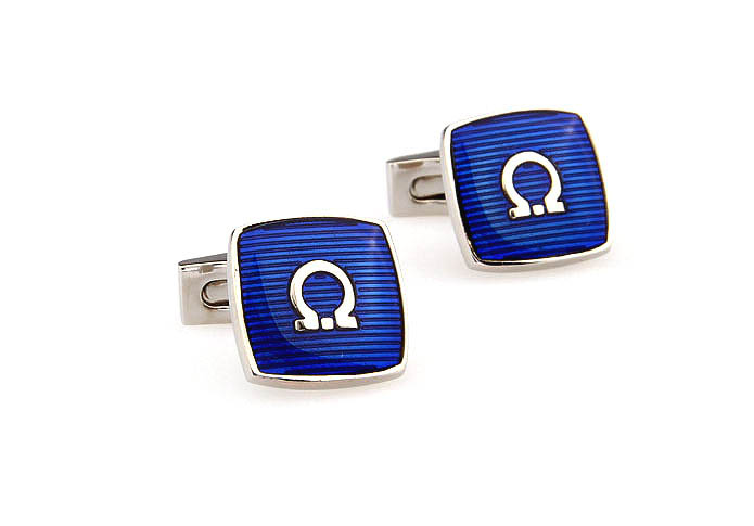 Omega 's sound Cufflinks  Blue Elegant Cufflinks Enamel Cufflinks Wholesale & Customized  CL662185
