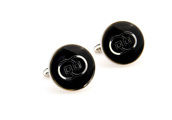  Black Classic Cufflinks Enamel Cufflinks Wholesale & Customized  CL662193