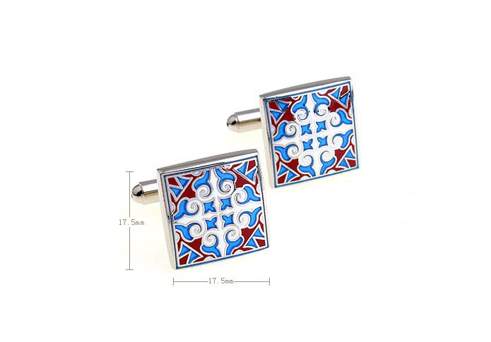 Greece pattern Cufflinks  Multi Color Fashion Cufflinks Enamel Cufflinks Wholesale & Customized  CL670821