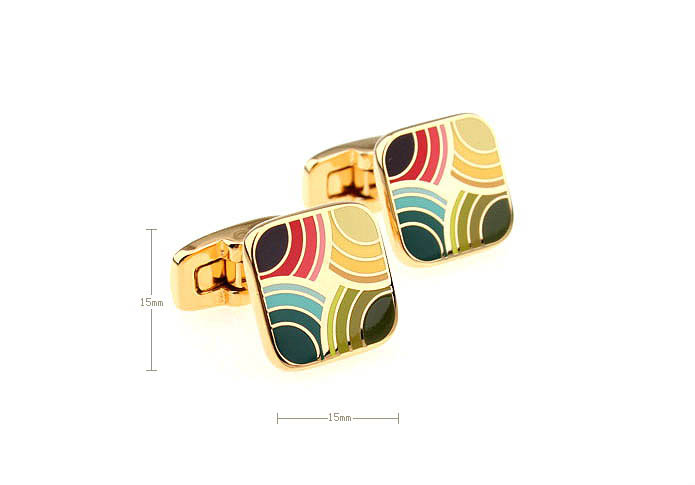 Rainbow Bridge Cufflinks  Gold Luxury Cufflinks Enamel Cufflinks Wholesale & Customized  CL680803
