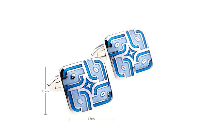  Blue Elegant Cufflinks Enamel Cufflinks Wholesale & Customized  CL680804