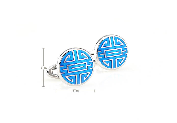Rome texture Cufflinks  Blue Elegant Cufflinks Enamel Cufflinks Wholesale & Customized  CL680820