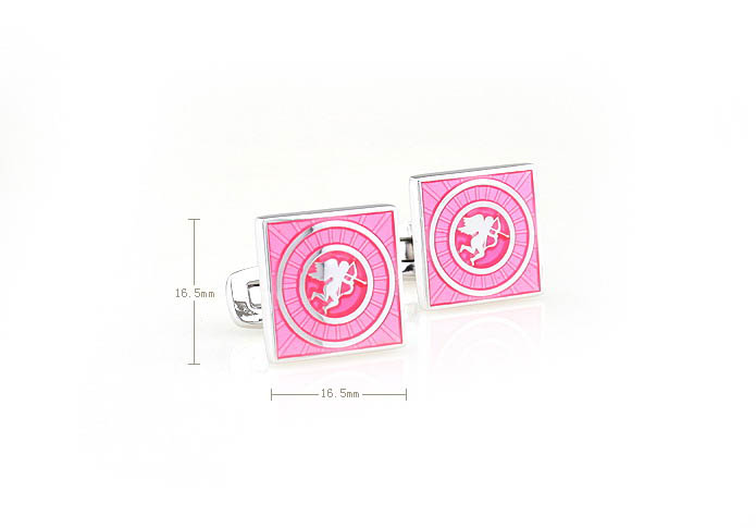  Pink Charm Cufflinks Enamel Cufflinks Wholesale & Customized  CL680850