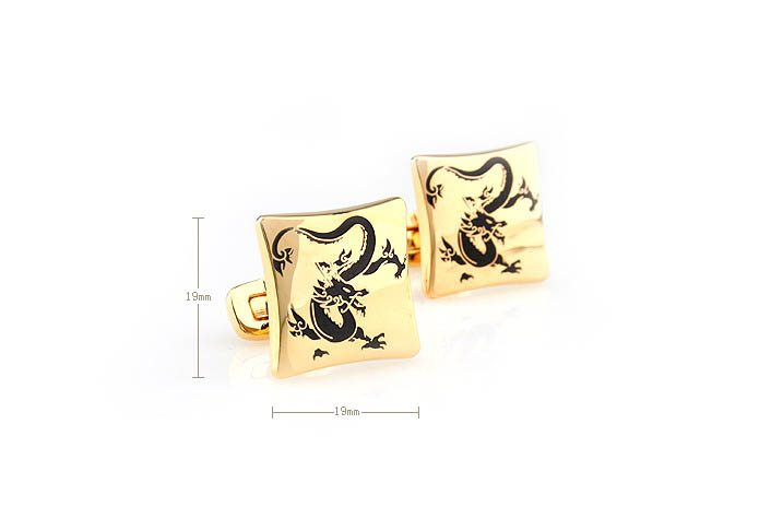 Chinese Dragon Cufflinks  Gold Luxury Cufflinks Enamel Cufflinks Animal Wholesale & Customized  CL680858