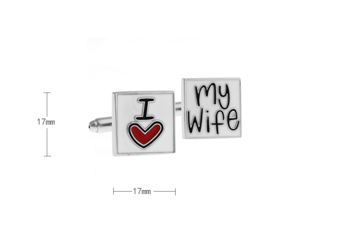 I LOVE MY WIFE Cufflinks  Multi Color Fashion Cufflinks Printed Cufflinks Wedding Wholesale & Customized  CL610788