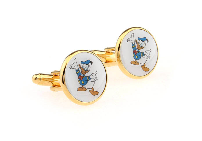 Donald Duck Cufflinks  Gold Luxury Cufflinks Printed Cufflinks Flags Wholesale & Customized  CL630729