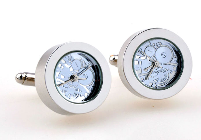 The utility of watch movement Cufflinks  White Purity Cufflinks Printed Cufflinks Tools Wholesale & Customized  CL654638