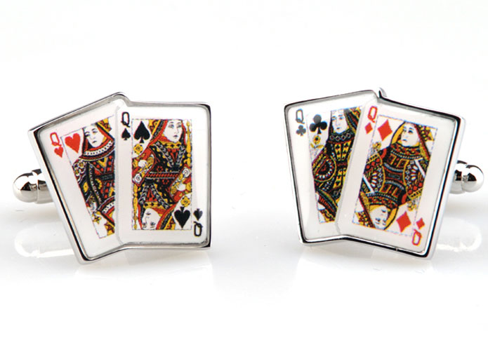 Poker Q Cufflinks Multi Color Fashion Cufflinks Printed Cufflinks Gambling Wholesale & Customized CL654810