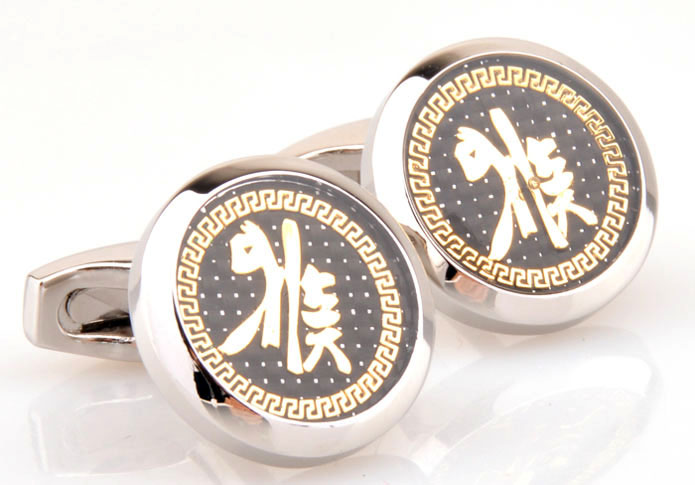 Twelve zodiac monkey Cufflinks Gold Luxury Cufflinks Printed Cufflinks Constellation Wholesale & Customized CL654829