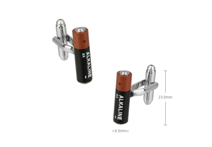Alkaline Battery Cufflinks  Multi Color Fashion Cufflinks Printed Cufflinks Tools Wholesale & Customized  CL655650