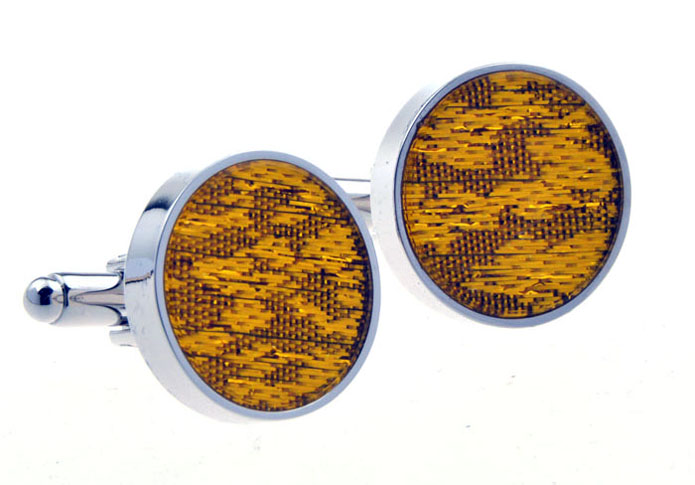  Yellow Lively Cufflinks Printed Cufflinks Wholesale & Customized  CL655935