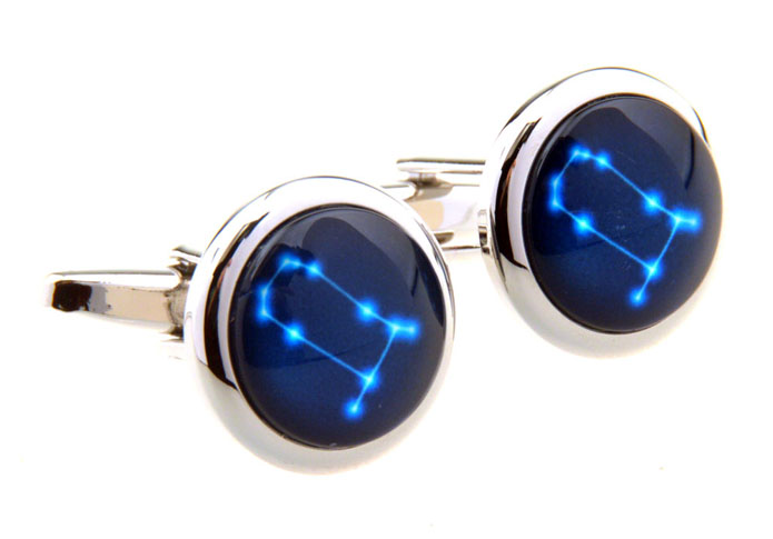 Gemini Cufflinks  Blue Elegant Cufflinks Printed Cufflinks Constellation Wholesale & Customized  CL656369