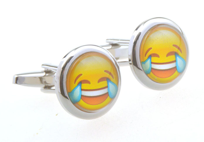 Crying Cufflinks  Yellow Lively Cufflinks Printed Cufflinks Funny Wholesale & Customized  CL656382