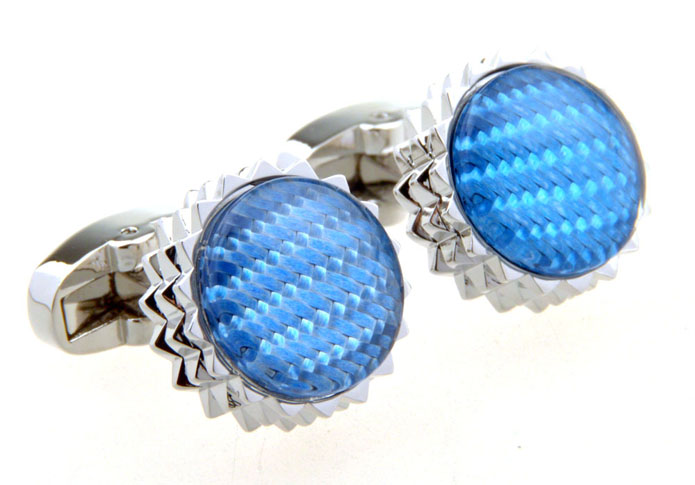  Blue Elegant Cufflinks Printed Cufflinks Wholesale & Customized  CL656411