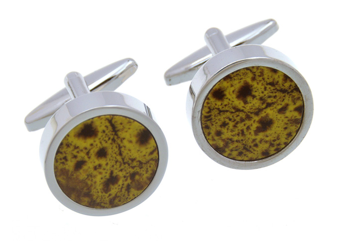  Yellow Lively Cufflinks Printed Cufflinks Wholesale & Customized  CL657314