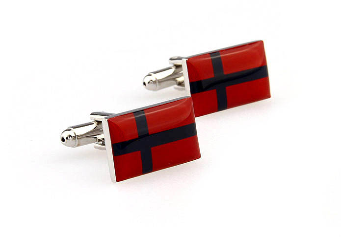 Flag of the Kingdom of Norway Cufflinks  Multi Color Fashion Cufflinks Printed Cufflinks Flag Wholesale & Customized  CL662326