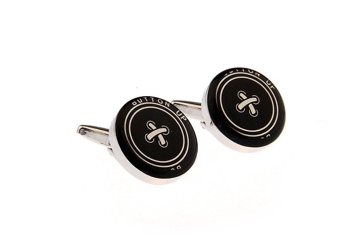 Clothing buttons Cufflinks  Black White Cufflinks Printed Cufflinks Hipster Wear Wholesale & Customized  CL662360