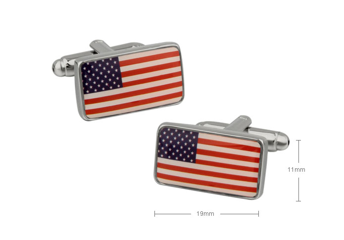 American Flag Cufflinks  Multi Color Fashion Cufflinks Printed Cufflinks Flag Wholesale & Customized  CL671860