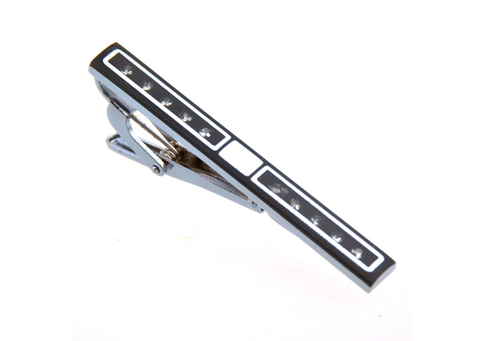  Black Classic Tie Clips Printed Tie Clips Wholesale & Customized  CL851158