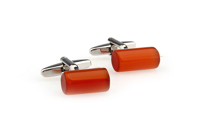  Orange Cheerful Cufflinks Gem Cufflinks Wholesale & Customized  CL650869