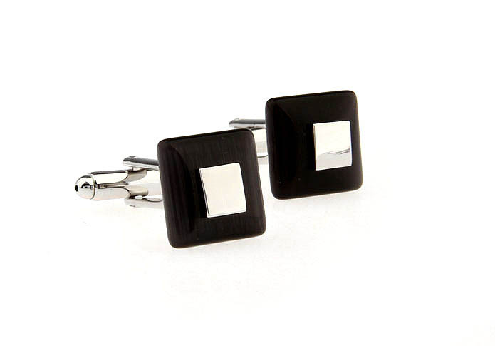  Black Classic Cufflinks Gem Cufflinks Wholesale & Customized  CL650945