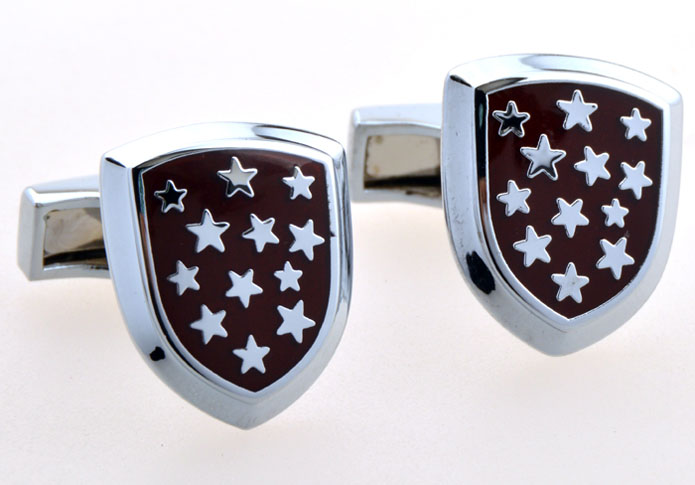 Star Shield Cufflinks Khaki Dressed Cufflinks Gem Cufflinks Flags Wholesale & Customized CL654871