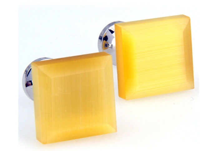 Yellow Lively Cufflinks Gem Cufflinks Wholesale & Customized CL655115