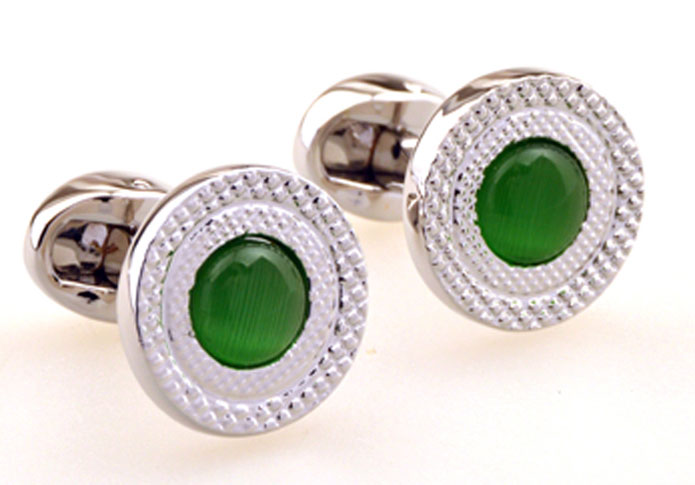 Green Intimate Cufflinks Gem Cufflinks Wholesale & Customized CL655235