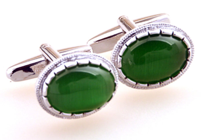 Green Intimate Cufflinks Gem Cufflinks Wholesale & Customized CL655282
