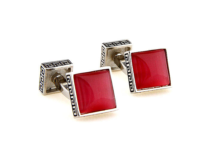Rome texture Cufflinks  Red Festive Cufflinks Gem Cufflinks Wholesale & Customized  CL660353