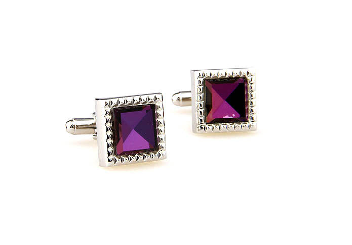  Purple Romantic Cufflinks Glass Cufflinks Wholesale & Customized  CL661878