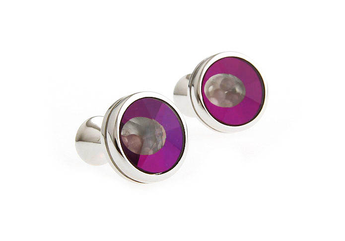  Purple Romantic Cufflinks Glass Cufflinks Wholesale & Customized  CL661955