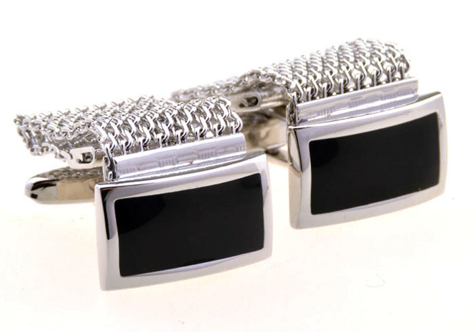 Chain Cufflinks  Black Classic Cufflinks Onyx Cufflinks Funny Wholesale & Customized  CL653461