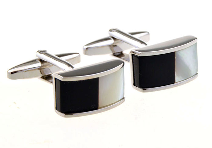  Black White Cufflinks Onyx Cufflinks Wholesale & Customized  CL653464