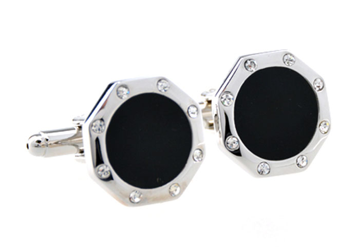  Black Classic Cufflinks Onyx Cufflinks Wholesale & Customized  CL654297