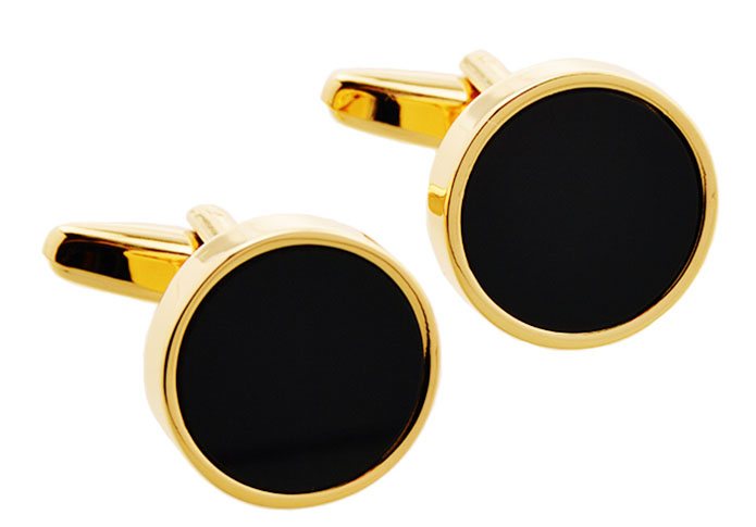  Gold Luxury Cufflinks Onyx Cufflinks Wholesale & Customized  CL654303
